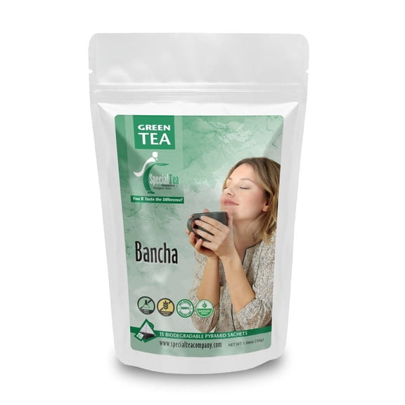Special Tea Bancha Green Tea Pyramid 15 Sachets