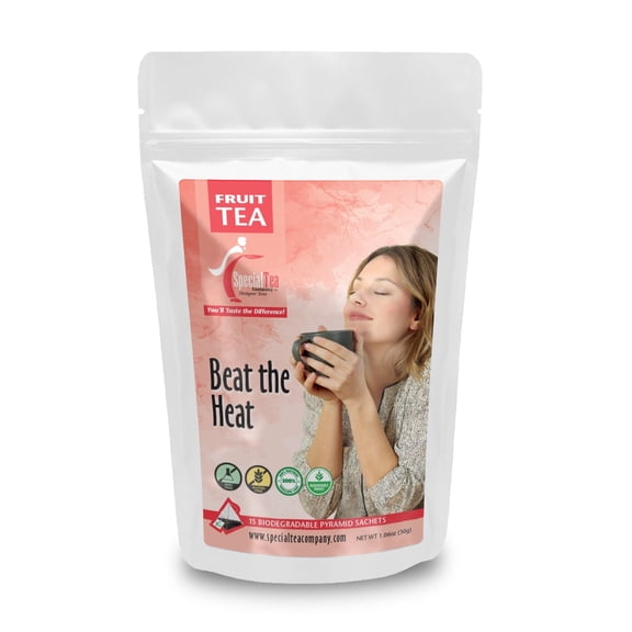 Special Tea Beat the Heat Fruit Blend Tea Pyramid 15 Sachets