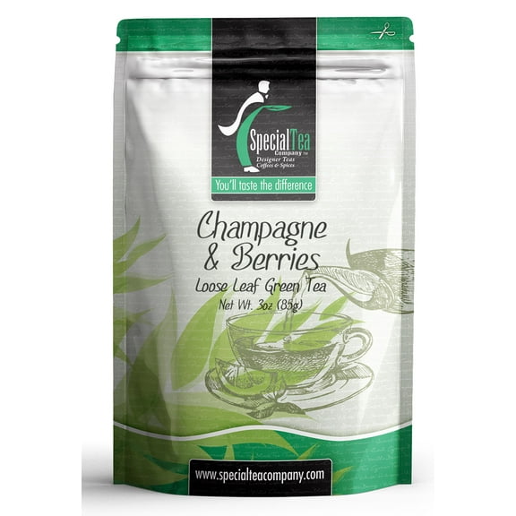 Special Tea Champagne & Berries Organic Green Tea, Loose Leaf, 3 oz