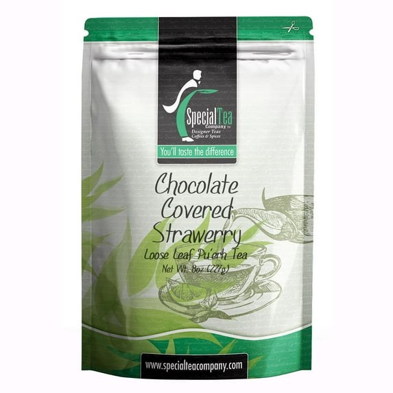 Special Tea Chocolate Covered Strawberry Pu-erh Tea, Loose Leaf 8 oz