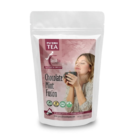 Special Tea Chocolate Mint Fusion Pu-erh Tea Pyramid 15 Sachets