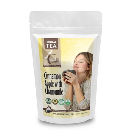 Special Tea Cinnamon Apple with Chamomile Herbal Tea Pyramid 15 Sachets