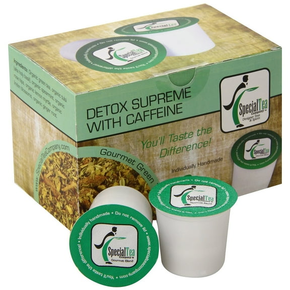 Special Tea Detox Supreme with Caffeine Green tea Single Serve Cups
