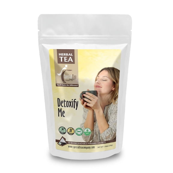 Special Tea Detoxify Me Herbal Tea Pyramid 15 Sachets