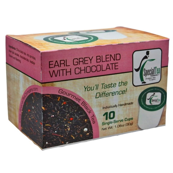 Special Tea Earl Grey Blend Tea With Chocolate Black Tea Single Serve Cups