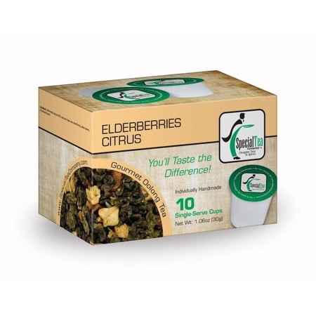Special Tea Oolong Tea with Elderberries Citrus Flavors Single Serve Cups
