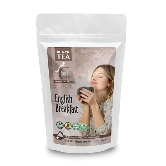 Special Tea English Breakfast Black Tea Pyramid 15 Sachets