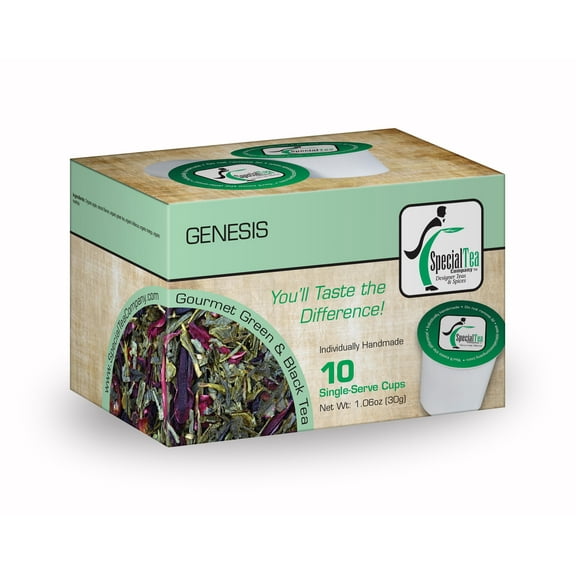 Special Tea Genesis Green Tea, Apples & Mango, 10 ct Single Serve Cups