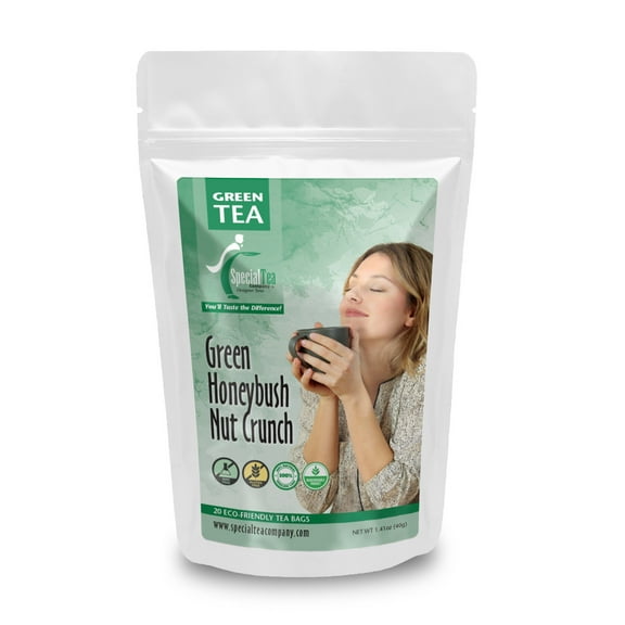 Special Tea Green Honeybush Nut Crunch, 20 Green Tea Bags