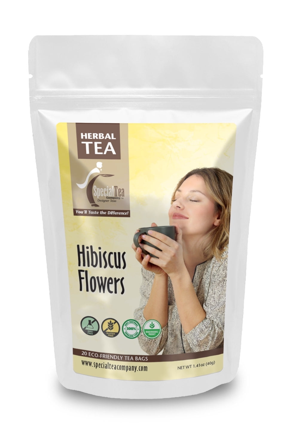 Special Tea Hibiscus Flowers Herbal Tea, 20 Tea Bags