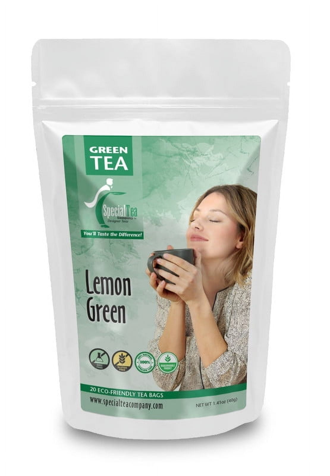 Special Tea Lemon Green Tea, Loose Leaf 20 Tea Bags