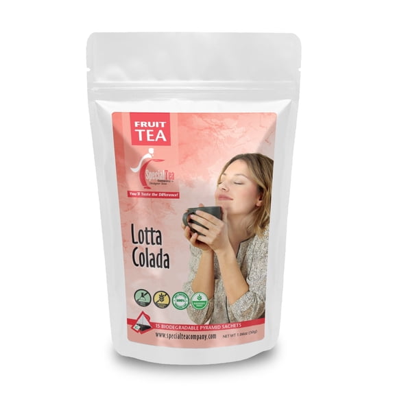 Special Tea Lotta Colada Fruit Blend Tea Pyramid 15 Sachets