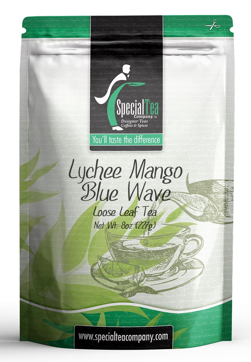 Special Tea Lychee Mango Blue Wave Tea, Loose Leaf 8 oz