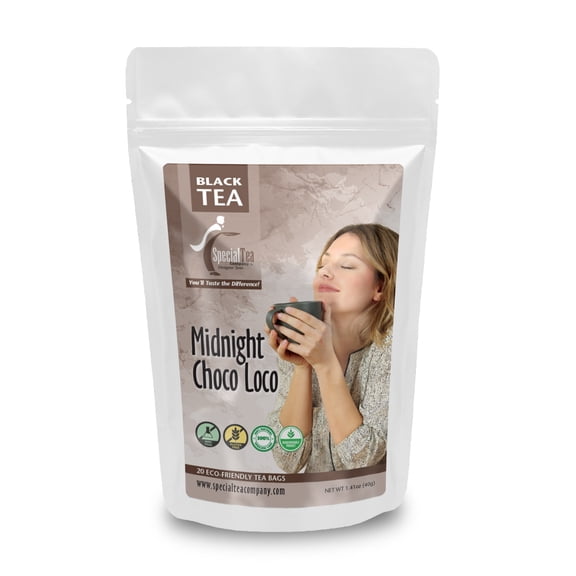 Special Tea Midnight Choco Loco Black Tea, 20 Tea Bags