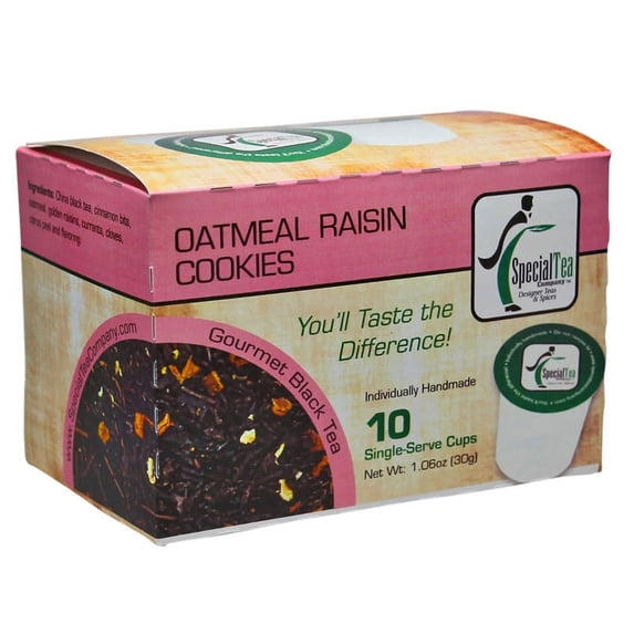 Special Tea Oatmeal Raisin Cookies Black Tea Single Serve Cups