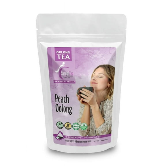 Special Tea Peach Oolong Tea Pyramid 15 Sachets