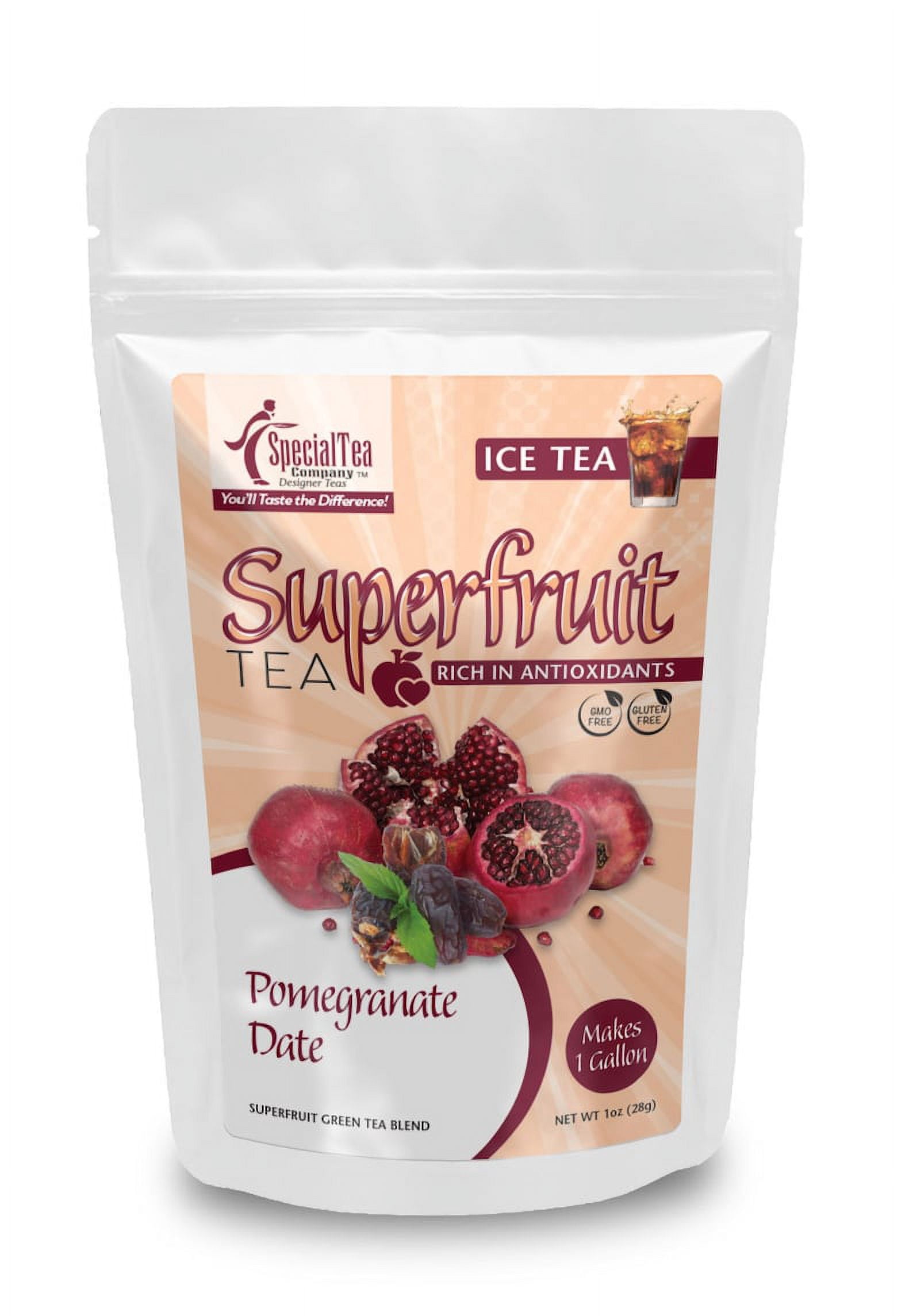 Special Tea Pomegrante Date Green Tea Blend Iced Tea Makes 1 Gallon ...
