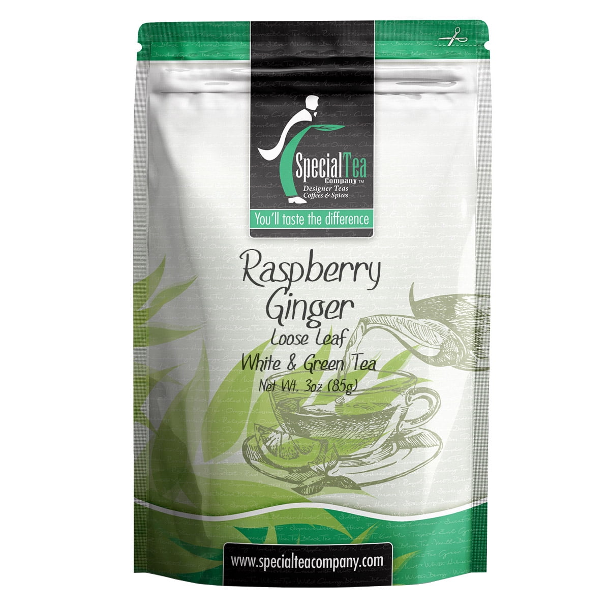 Special Tea Raspberry Ginger, Loose Leaf White Tea 3 oz - Walmart.com