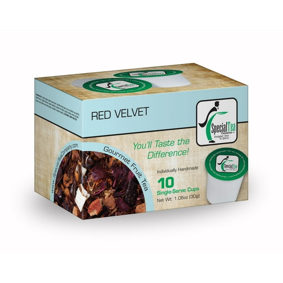 Special Tea Red Velvet Raspberry & Chocolate Fruit Tea, 10 ct Single Serve Cups