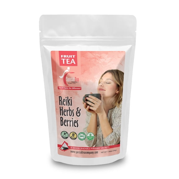 Special Tea Reiki Herbs & Berries Fruit Tea Pyramid Sachets
