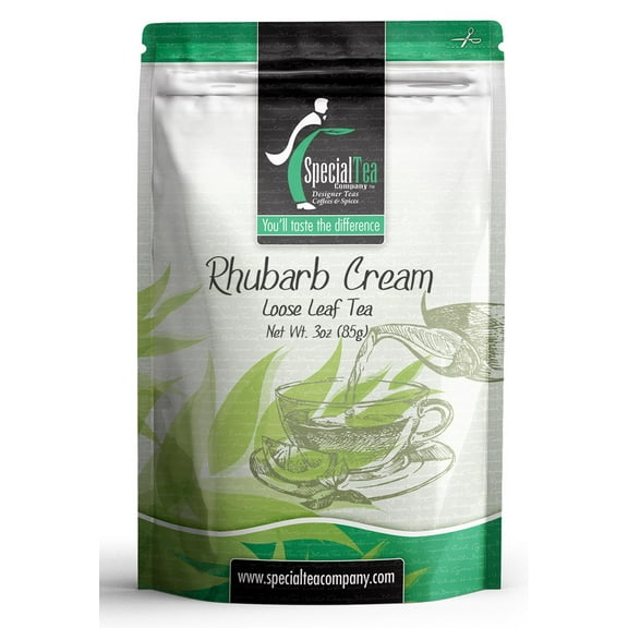 Special Tea Rhubarb Cream, Loose Leaf Rooibos Tea, 3 Ounce