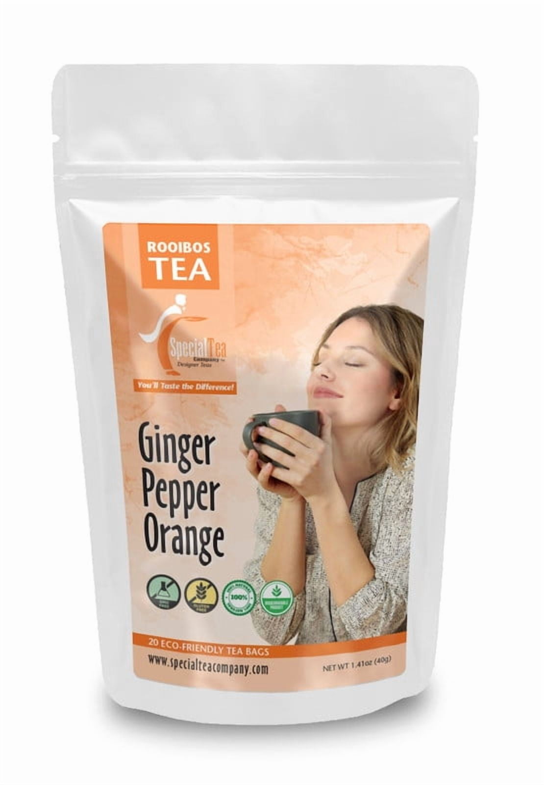 Ginger Pepper Orange Rooibos, 20 Tea Bags