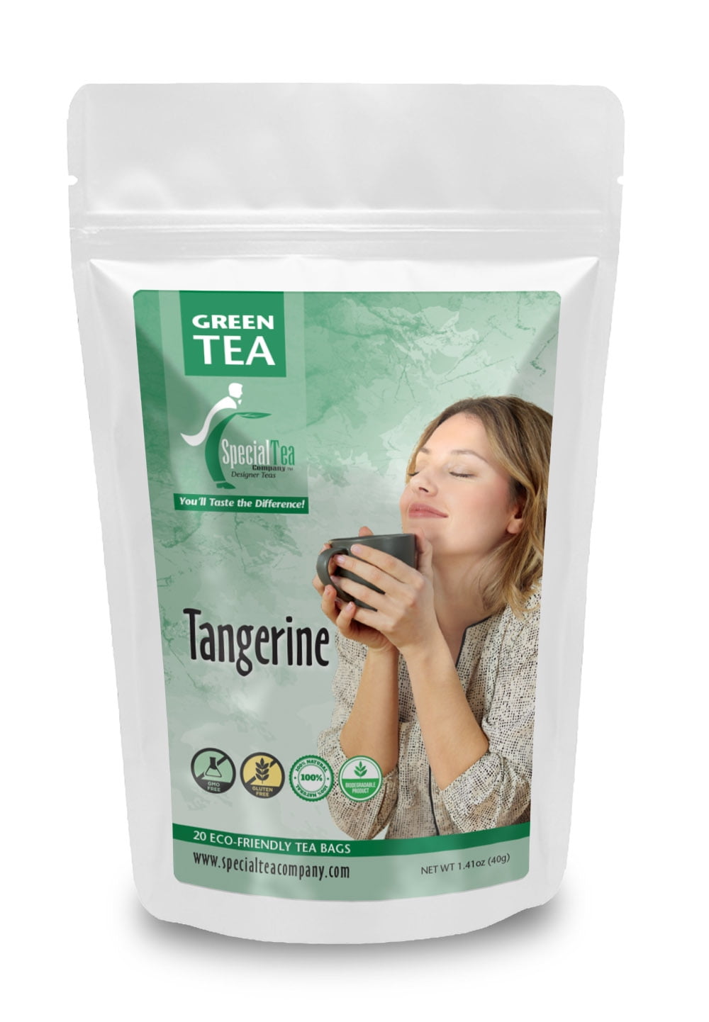 Special Tea Tangerine Green Tea, 20 Tea Bags