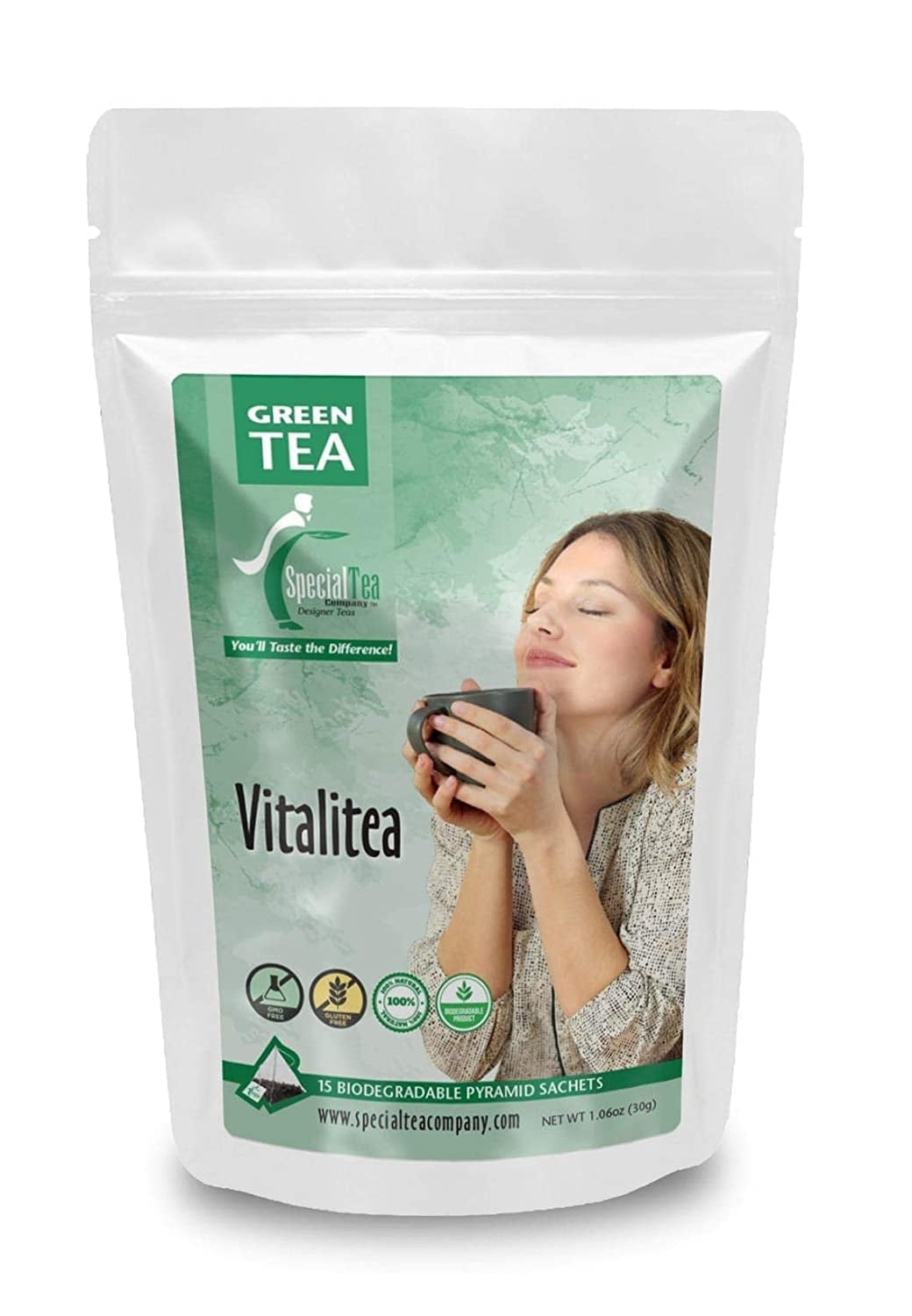 Special Tea Vitalitea Green Tea Pyramid 15 Sachets