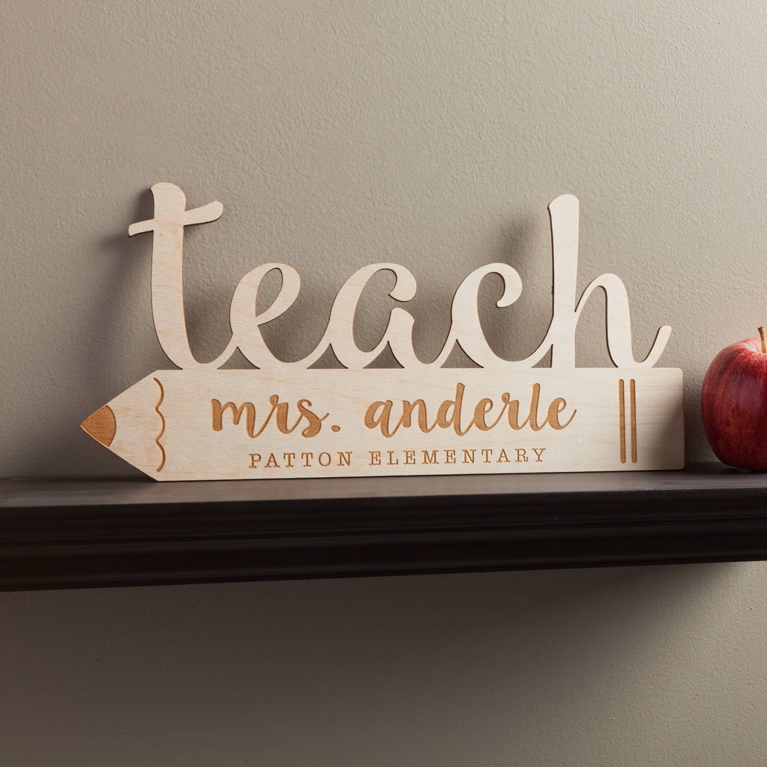 Special Teacher Personalized Wood Keepsake
