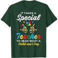 thumbnail image 1 of Special Teacher To Hear Child Cant Say Autism Awareness Sped Unisex T-Shirt for Men Women Kids Toddler,Dark Chocolate Color,Size M, 1 of 5