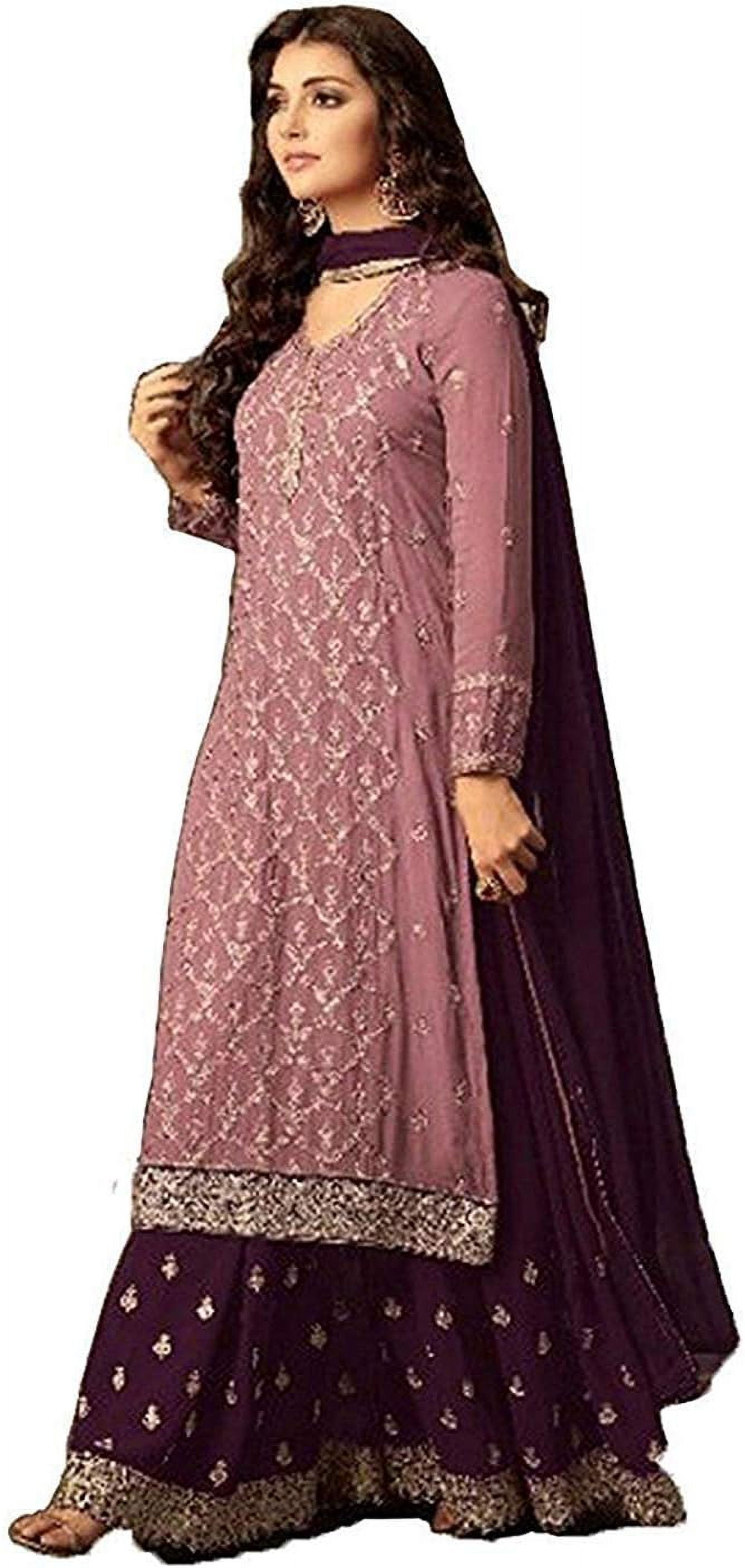 Indian Pakistani Women Bollywood Fancy Salwar Kameez Designer Suit Sharara Dress