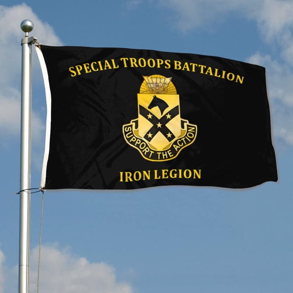 Special Troops Battalion Iron Legion US Army 1st Armored Division Flag 3x5Feet Outdoor Indoor Decoration Flag Double Stitched Polyester with Brass Grommets