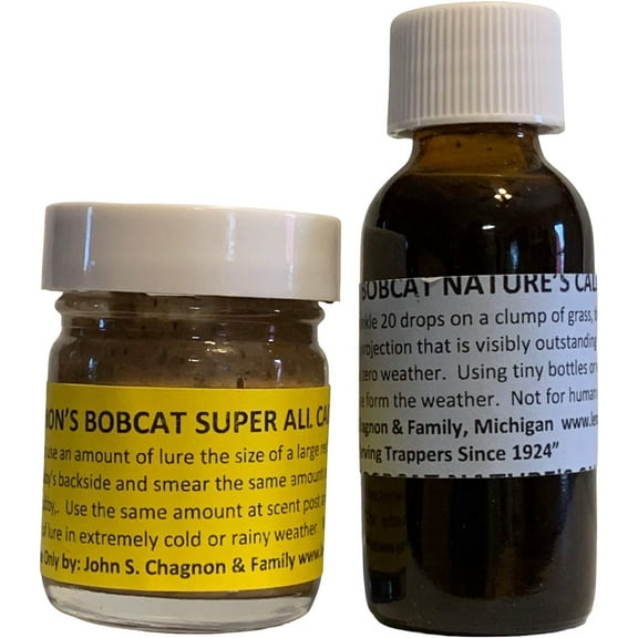 Special Two 1 oz Lenon Bobcat Trapping Lures - Proven Results Since 1924 Bobcat Super All Call and Bobcat Nature Call