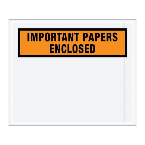 Special Use Orange "Important Papers Enclosed" Envelopes 10" X 12" (1000 Case)