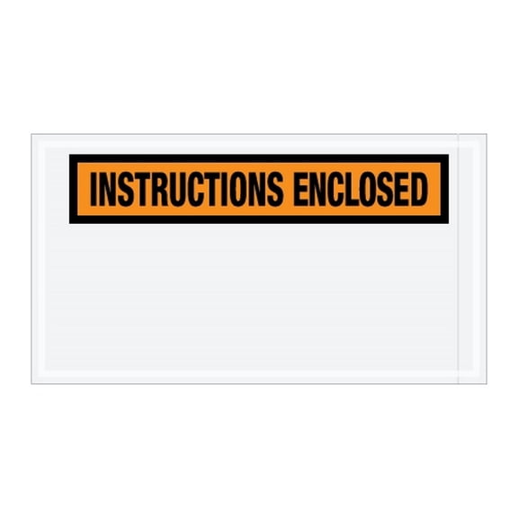Special Use Orange "Instructions Enclosed" Envelopes 5 1/2" X 10" (1000 Case)