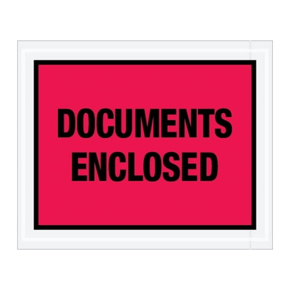 Special Use Red "Documents Enclosed" Envelopes 4 1/2" X 5 1/2" (1000 Case)