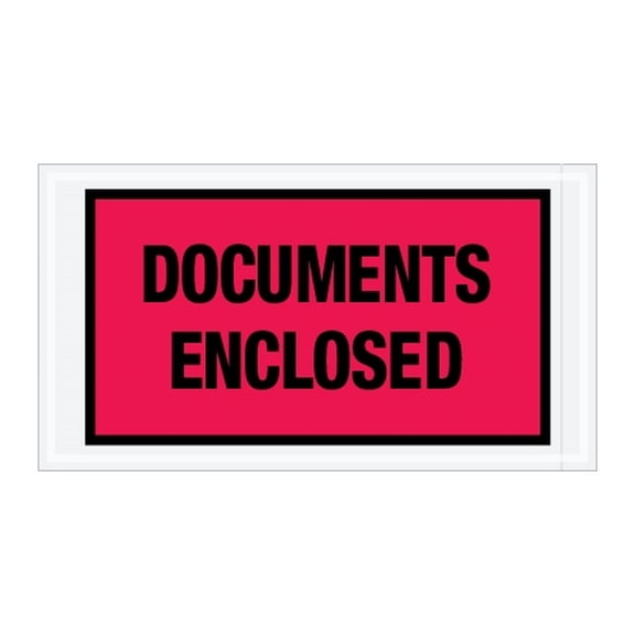Special Use Red "Documents Enclosed" Envelopes 5 1/2" X 10" (1000 Case)
