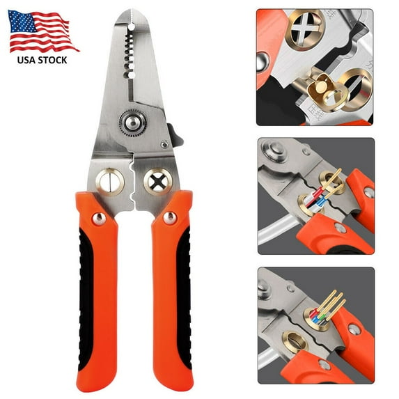 Special Wire Stripper for Electrician, 6 in 1 Multifunction Wire Pliers Tool for Electric Cable Stripping Cutting Cable Stripper and Crimping