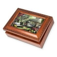 thumbnail image 1 of Special World Sentiment Jeweled 4x6 Frame (Plays Wonderful World) Woodgrain Resin Music Box with Velvet Lining GM11610, 1 of 3