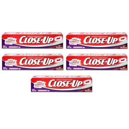 Special pack of 5 CLOSE-UP FRESHENING RED GEL CINNAMON 6 oz
