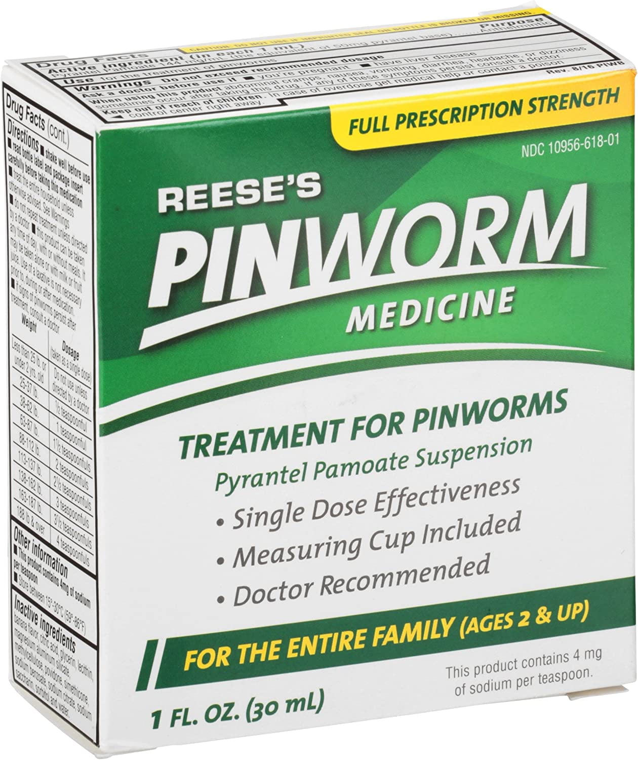 Pingworm Spray Reese's Pinworm Medicine, Pack of 5, 1 oz Pyrantel Pamoate Suspension ...