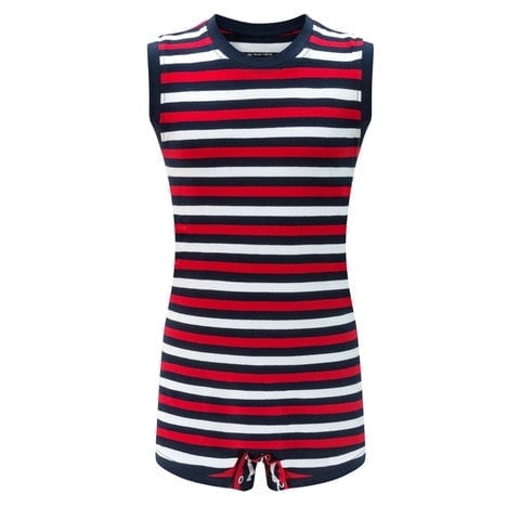 SpecialKids.Company Popper Vest Sleeveless Bodysuit with Crouch Snap Button, Adaptive Clothing for Older Children with Special Needs, AZO-Free Super Soft Cotton Elastane Fabric, by Kaycey