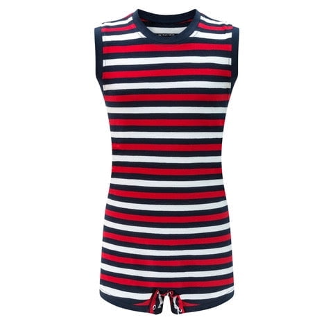 SpecialKids.Company Popper Vest Sleeveless Bodysuit with Crouch Snap Button, Adaptive Clothing for Older Children with Special Needs, AZO-Free Super Soft Cotton Elastane Fabric, by Kaycey