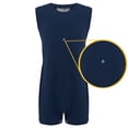 thumbnail image 1 of SpecialKids.Company Popper Vest Sleeveless Bodysuit with Crouch Snap Button & Tube Access, Adaptive Clothing for Adults with Special Needs, Supersoft Cotton Elastane Fabric, by Kaycey Navy, 1 of 3