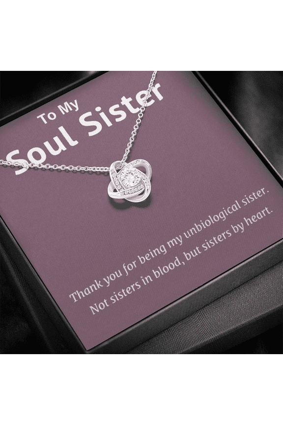 Specialfor Soul Sister / Best Friend - Pendant, White Love Knot Necklace