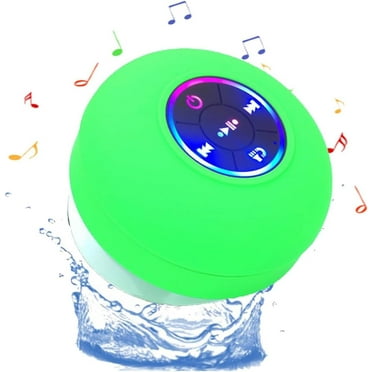 Specializk Speaker, Shower Speaker Bluetooth Waterproof, Waterproof Bluetooth Speaker, Shower Speaker, Shower Bluetooth Speaker, Mini Shower Speaker Bluetooth Waterproof with LED Light (Green)