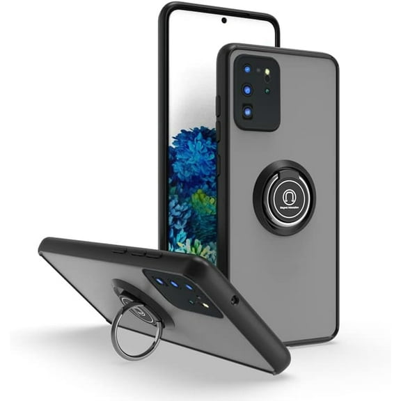 is Specially Designed for Samsung Galaxy S20 Ultra Anti-Fall,Anti-Fingerprint, Built-in 360° Rotating Ring Bracket Solid and Durable Magnetic car Phone case, Suitable for 6.9inches Male-Black