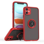 is Specially Designed for iPhone 11 Anti-Scratches,Anti-Fingerprint, Built-in 360  Rotating Ring Bracket Solid and Durable Magnetic car Phone case, Suitable for iPhone 11 6.1inches Women-Red