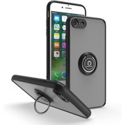 is Specially Designed for iPhone 7/8/Se 2020 Anti-Scratches,Anti-Fingerprint, Built-in 360  Rotating Ring Bracket Solid and Durable Magnetic car Phone case, Suitable for 4.7inches Male-Black