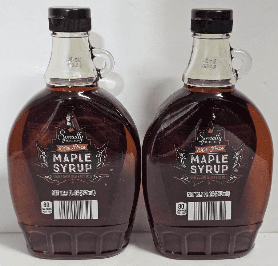 Specially Selected 100% Pure Maple Syrup Grade A Amber Color, Rich Taste 12.5fl oz 370ml (2 Bottles)